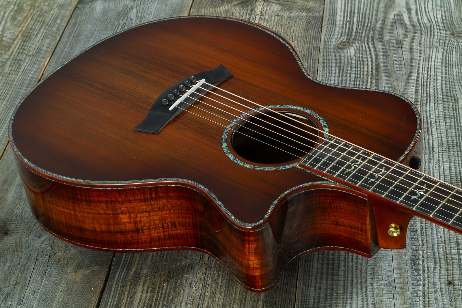 Taylor Custom Shop Grand Auditorium Cw Redwood / Koa Eb Es2 #1211143039 #1210103110 - Shaded Edgeburst - Guitare Folk - Variation 2