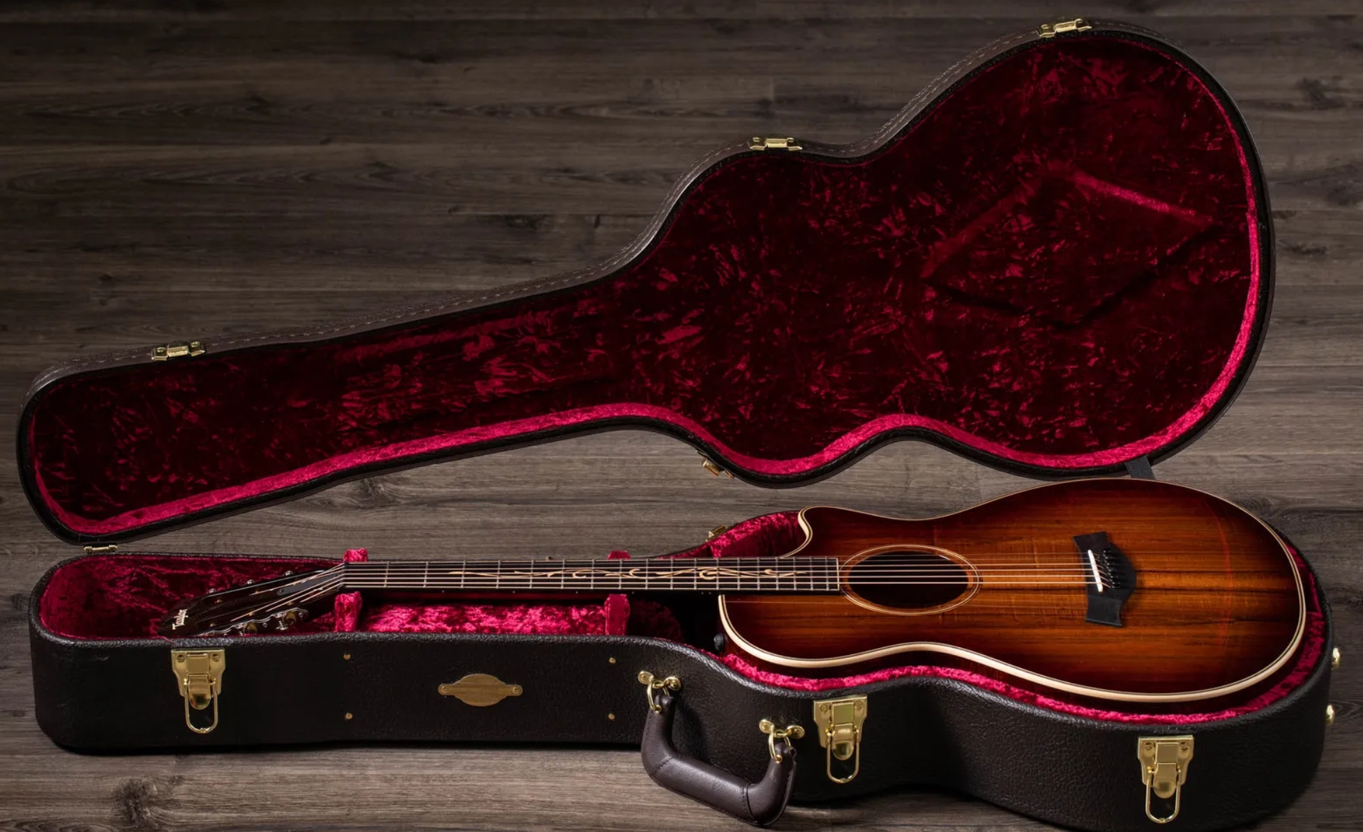 Taylor K22ce 12-fret Grand Concert Cw Shsc Tout Koa Eb Es2 - Dark Edgeburst - Guitare Folk - Variation 9