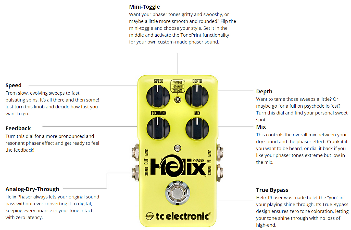 Tc Electronic Helix Phaser - PÉdale Chorus / Flanger / Phaser / Tremolo - Variation 2