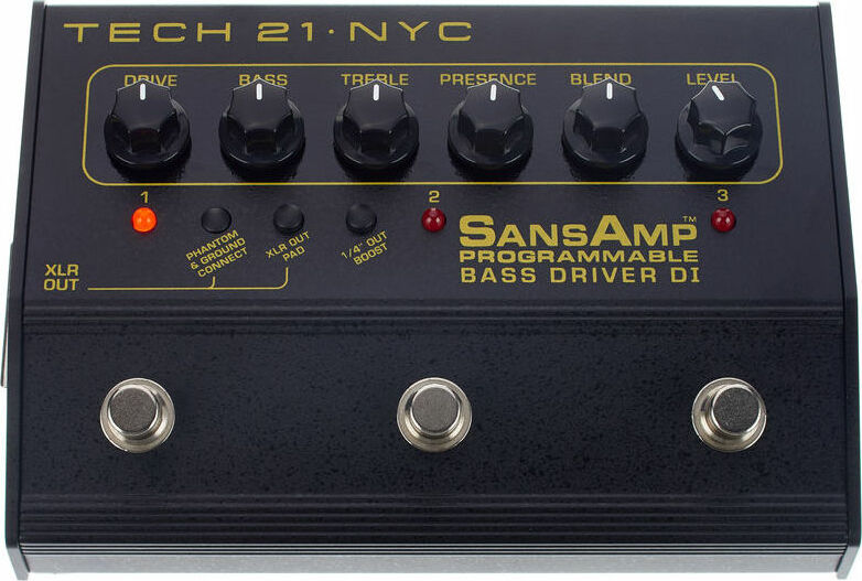 Tech 21 Sansamp Programmable Bass Driver Di - PÉdale Overdrive / Distortion / Fuzz Basse - Main picture