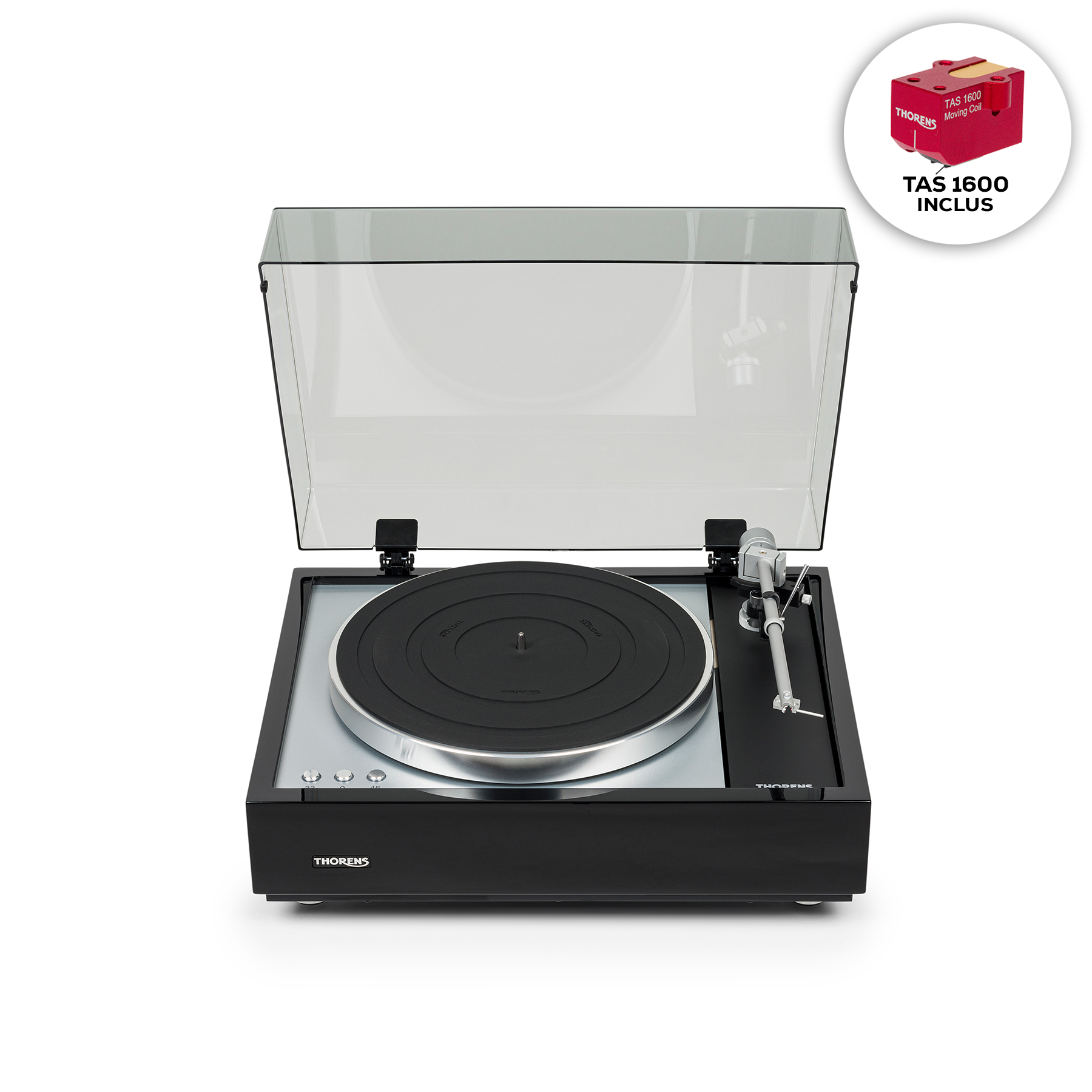 Thorens Td 1600 Noir Inclus Tas 1600 - Platines Vinyles Hifi - Variation 4