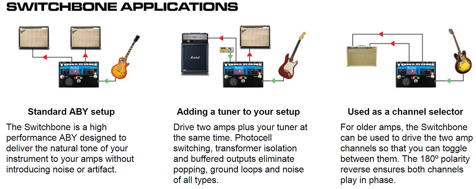 Tonebone Switchbone Aby Amp Selector - Footswitch & Commande Divers - Variation 2