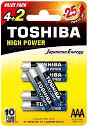 Pile / accu / batterie Toshiba LR03 - Pack de 6