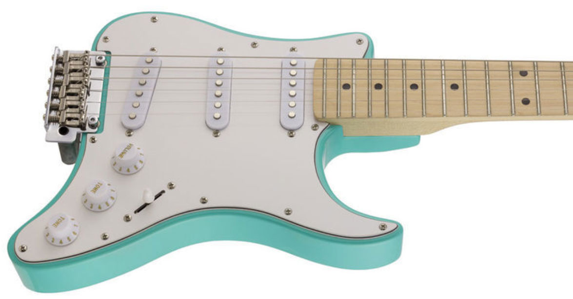 Traveler Guitar Travelcaster Deluxe Sss Trem Wal +housse - Surf Green - Guitare Électrique Voyage - Variation 1