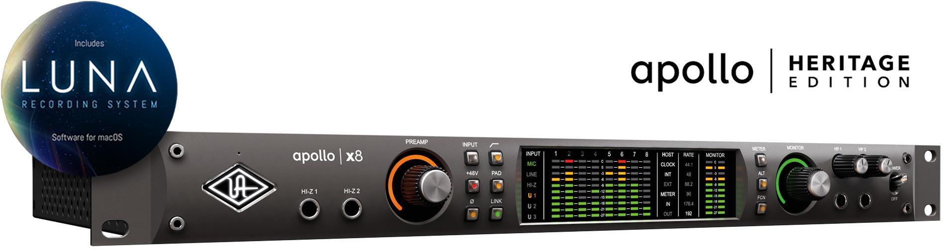 Carte son thunderbolt Universal audio Apollo x8 Heritage Edition