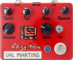 Pédale overdrive / distortion / fuzz Val martins Crazy Drive Distorsion