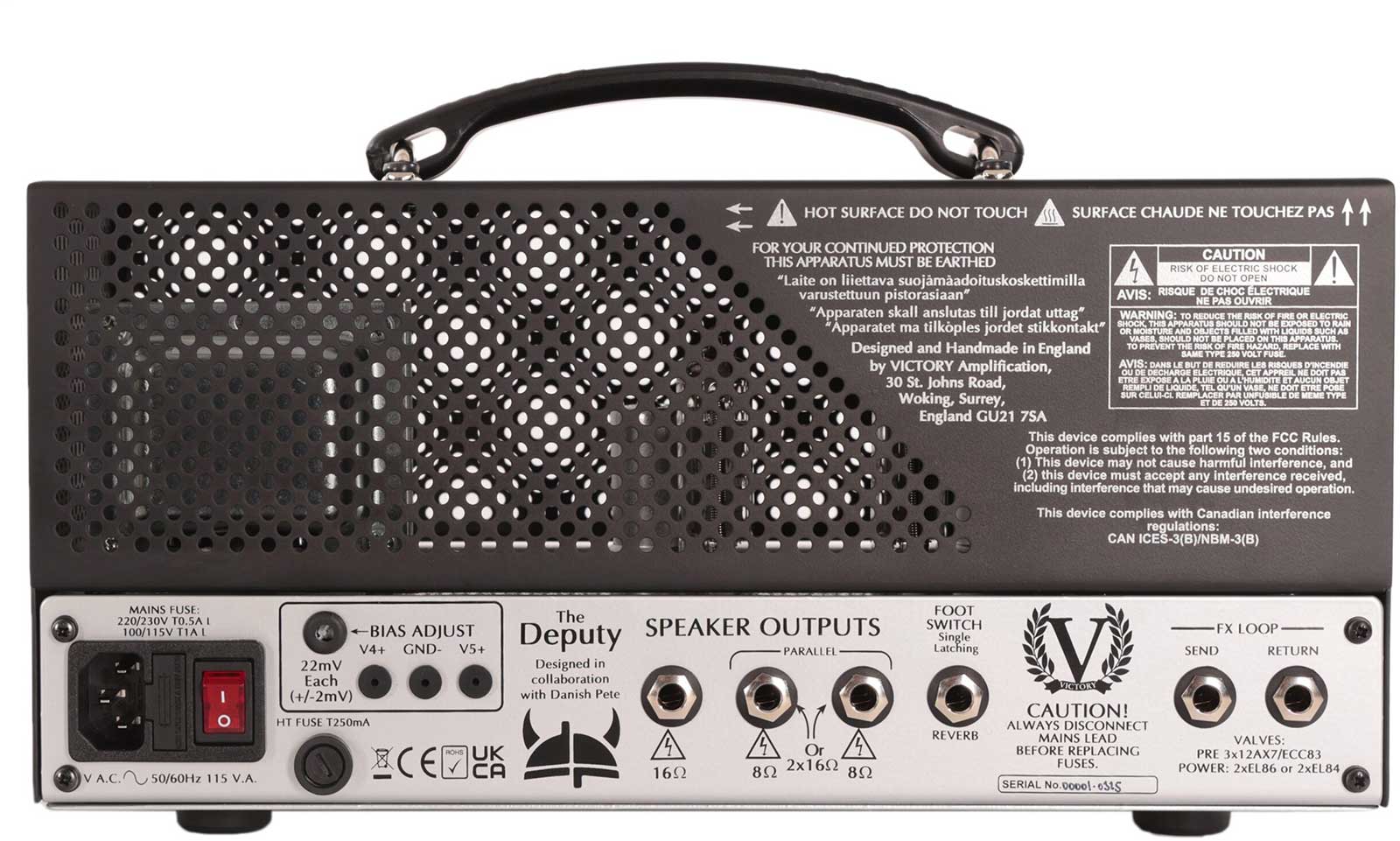 Victory Amplification The Deputy Lunch Box Head 25w El86/el84 - Ampli Guitare Électrique TÊte / PÉdale - Variation 1