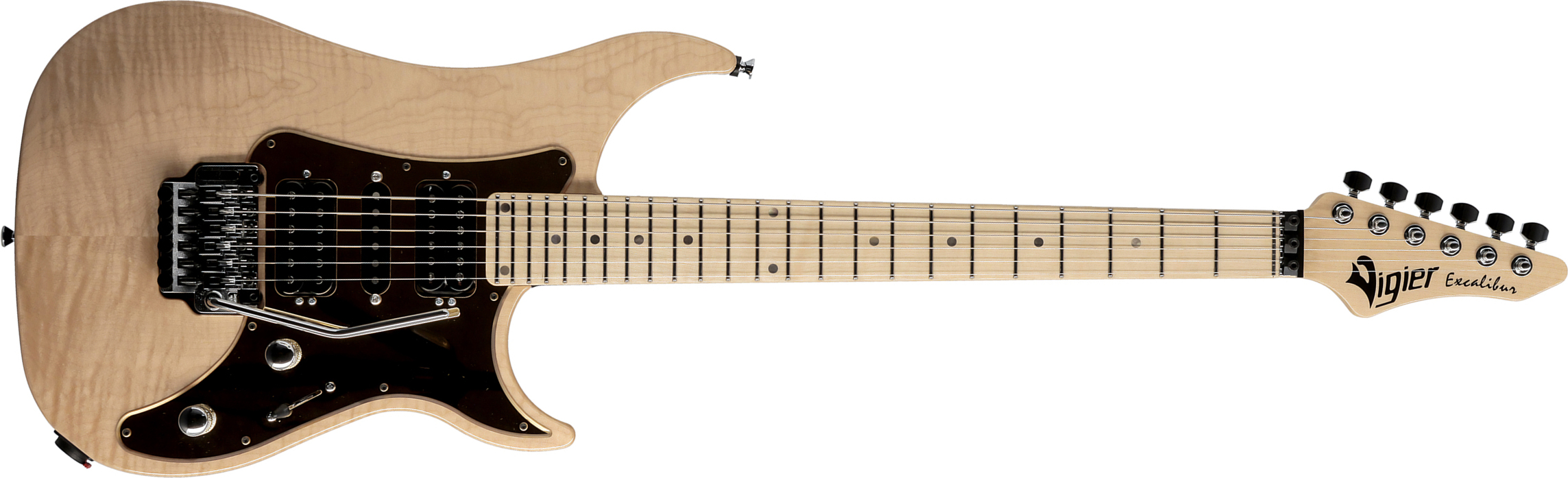 Vigier Excalibur Custom Hsh Fr Mn - Natural Maple - Guitare Électrique Forme Str - Main picture