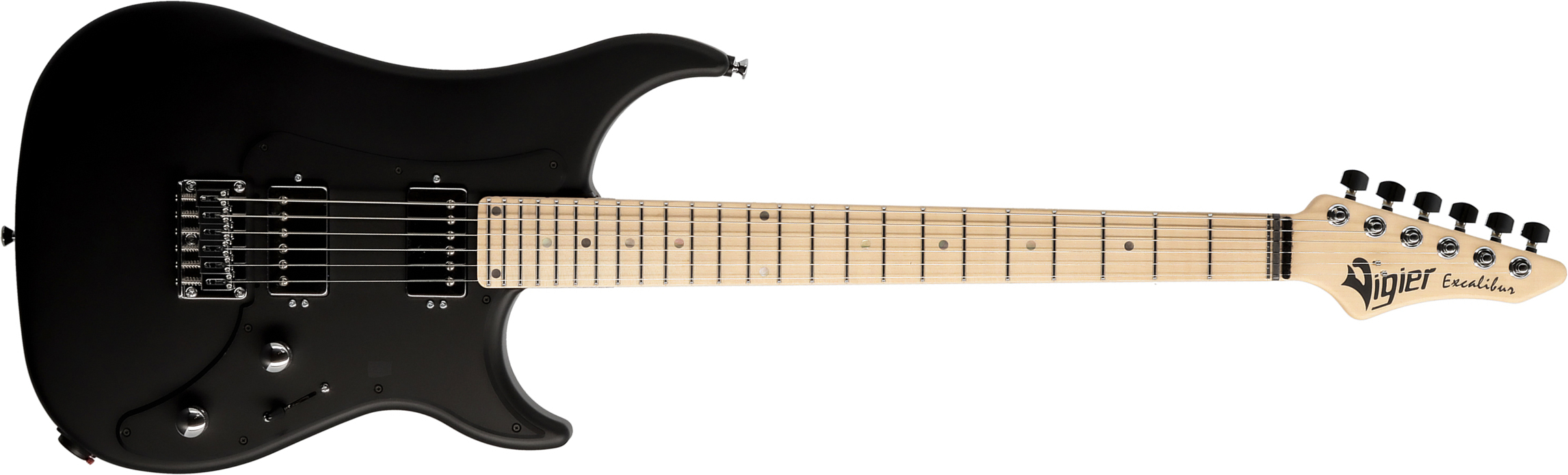 Vigier Excalibur Indus 2h Ht Mn - Black Matte - Guitare Électrique Forme Str - Main picture