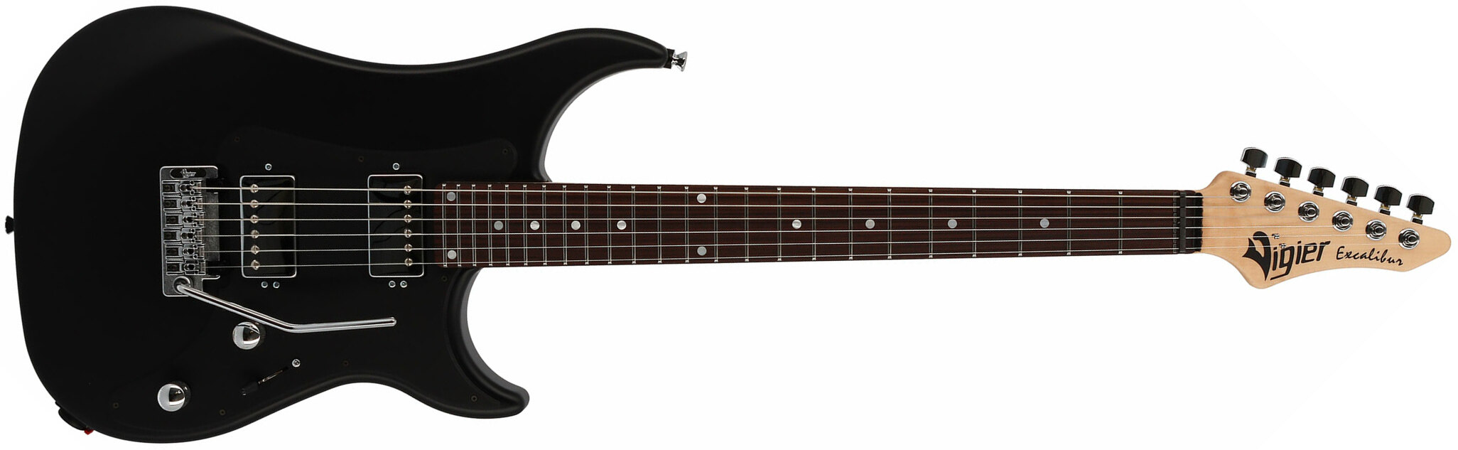 Vigier Excalibur Indus 2h Trem Rw - Black Matte - Guitare Électrique Double Cut - Main picture