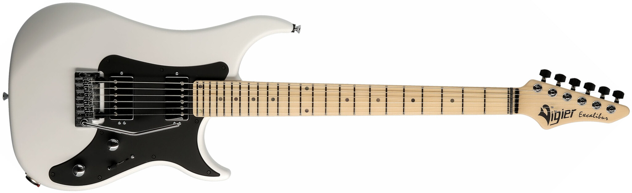 Vigier Excalibur Indus Hh Trem Mn - White - Guitare Électrique Double Cut - Main picture