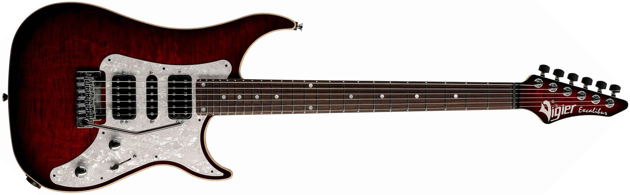 Vigier Excalibur Speciaal Hsh Trem Rw - Mysterious Red - Guitare Électrique MÉtal - Main picture