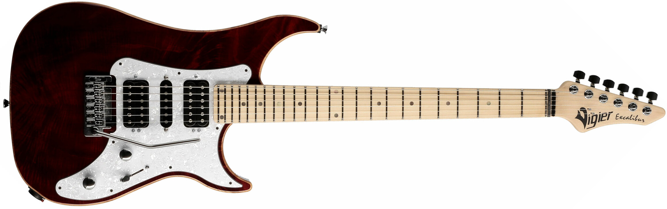 Vigier Excalibur Special Hsh Trem Mn - Ruby - Guitare Électrique Forme Str - Main picture