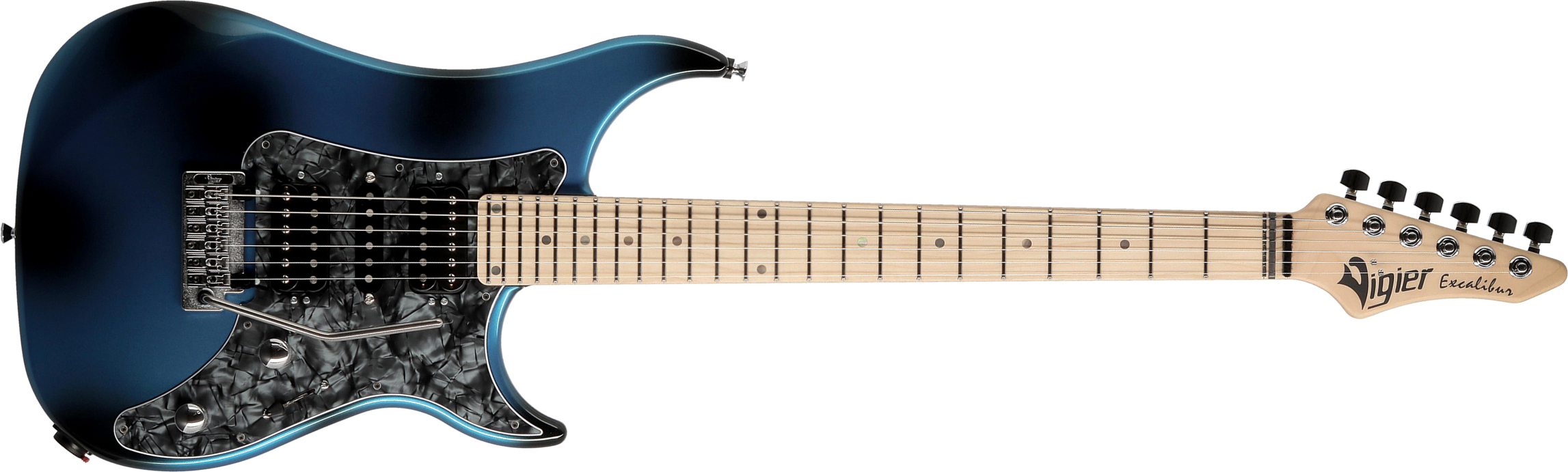 Vigier Excalibur Supraa Hsh Trem Mn - Urban Blue - Guitare Électrique Double Cut - Main picture