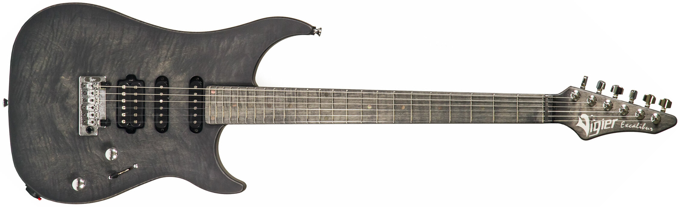 Vigier Excalibur Ultra Blues Hss Trem Mn - Velour Noir - Guitare Électrique Forme Str - Main picture