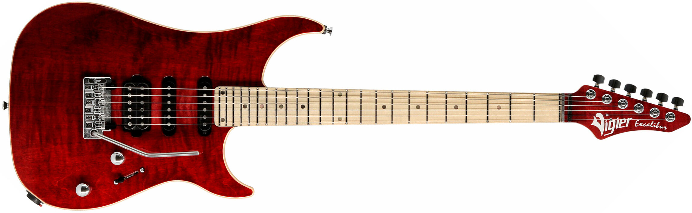 Vigier Excalibur Ultra Blues Hss Trem Mn - Ruby - Guitare Électrique Forme Str - Main picture