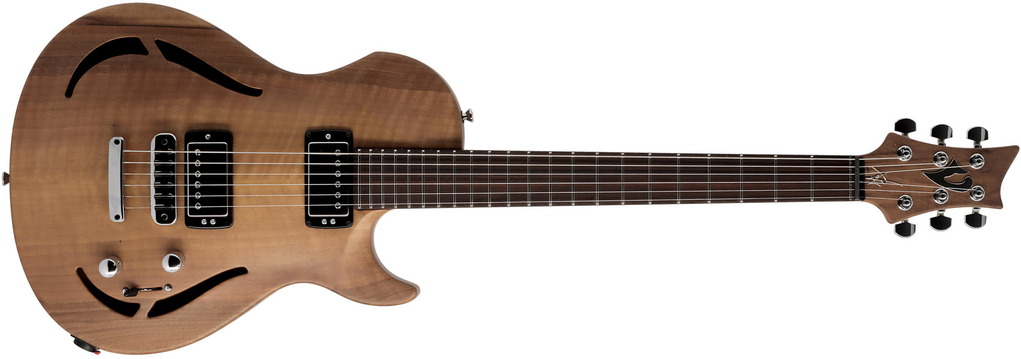 Vigier G.v. Wood Hollow Royal Walnut 2h Ht Rw #0631 - Natural - Guitare Électrique 1/2 Caisse - Main picture