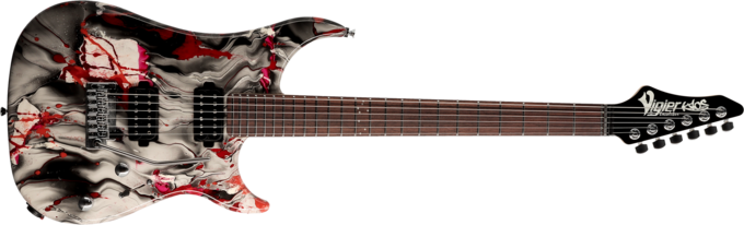 Vigier                         Excalibur Kaos (HH, Trem, RW) - Rock art chrome black red