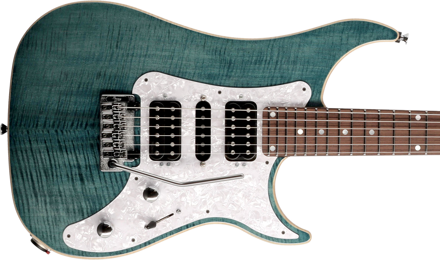 Vigier Excalibur Special Hsh Trem Rw +housse - Deep Blue - Guitare Électrique Double Cut - Variation 1