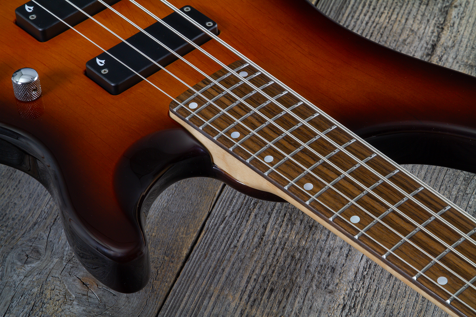 Vigier Excess Original 5c Active Rw - Antique Violin - Basse Électrique Solid Body - Variation 4