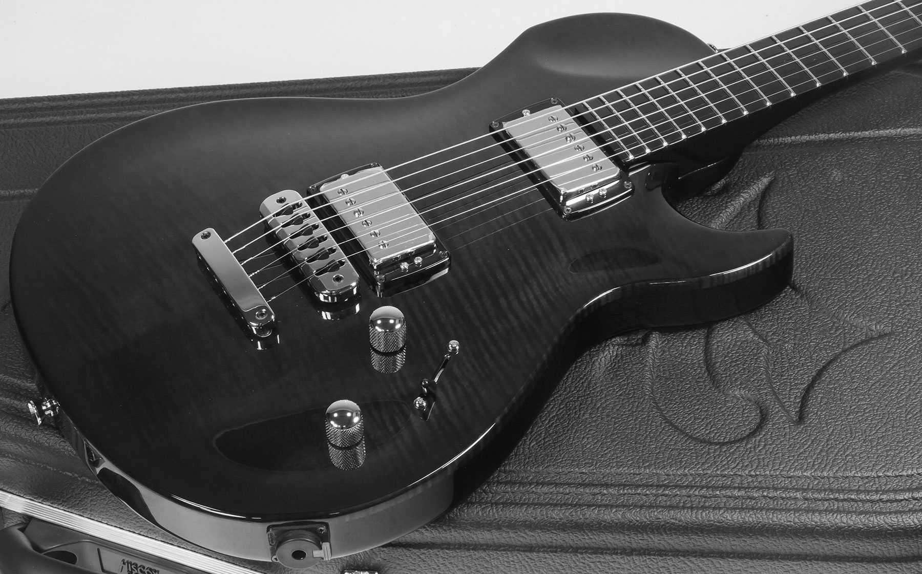 Vigier G.v. Wood Hh Ht Phe - Ebony Fade - Guitare Électrique Single Cut - Variation 1