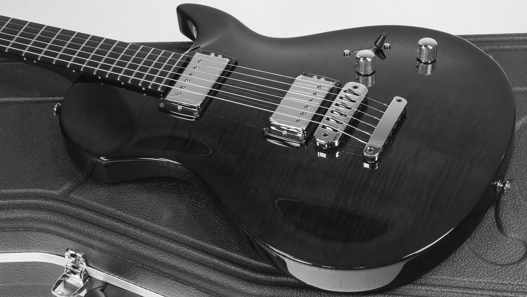 Vigier G.v. Wood Hh Ht Phe - Ebony Fade - Guitare Électrique Single Cut - Variation 2