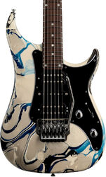 Guitare électrique forme str Vigier                         Excalibur Original HSH (RW) - Rock art grey blue