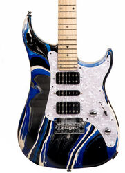 Guitare électrique double cut Vigier                         Excalibur SupraA (MN) - Rock art blue white black