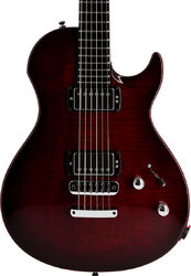 Guitare électrique single cut Vigier                         G.V. Wood - Deep burgundy fade