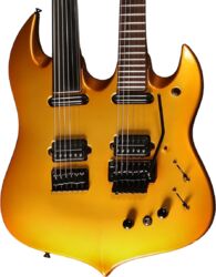 Guitare électrique double manche Vigier                         Ron Thal Double B Foot - Gold