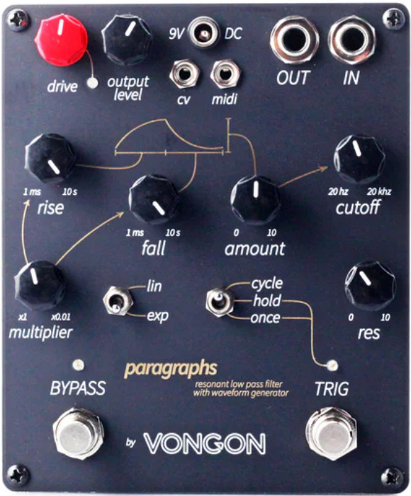 Vongon Paragraphs Resonant Lowpass Filter - PÉdale Wah / Filtre - Main picture