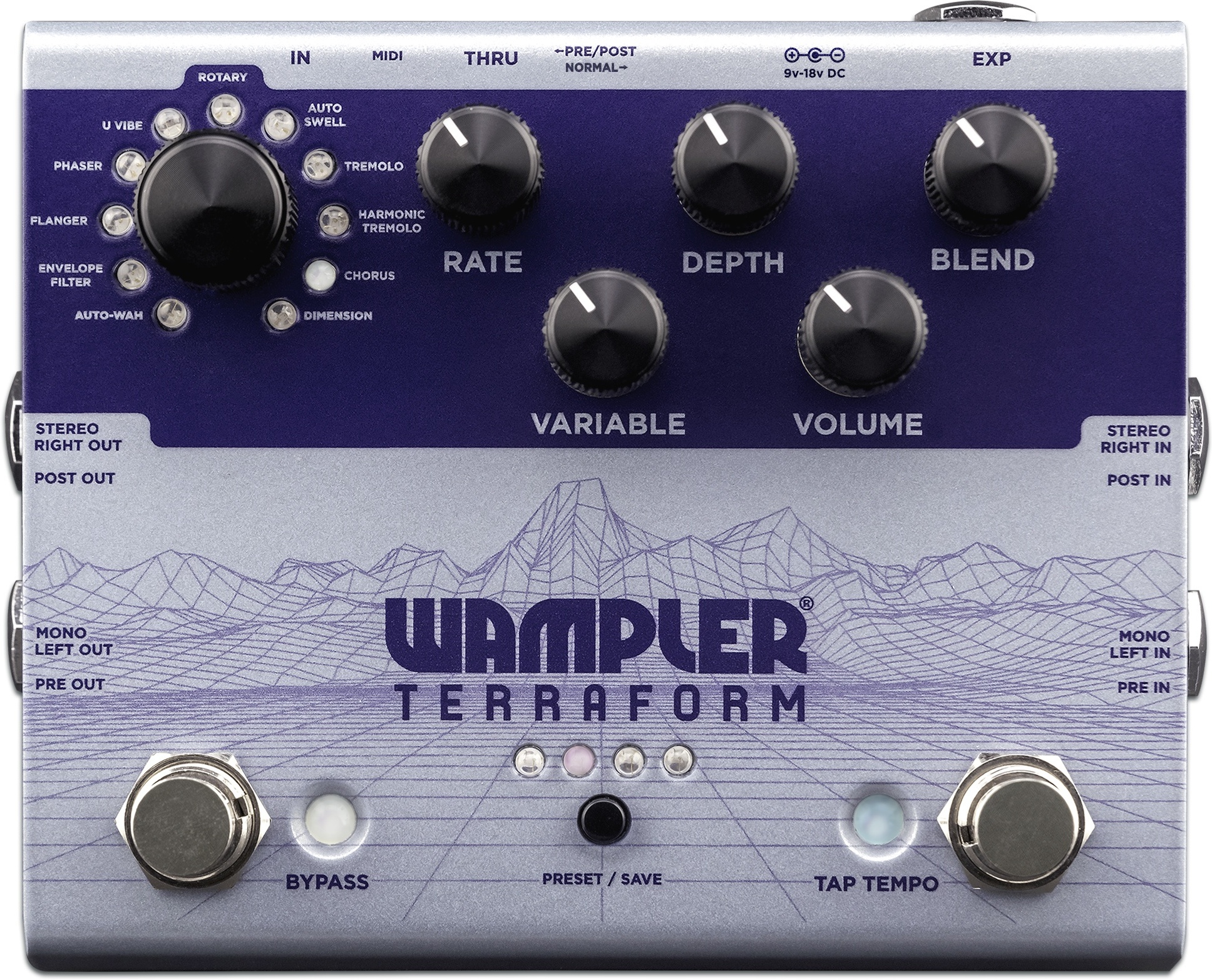 Wampler Terraform Modulator - PÉdale Chorus / Flanger / Phaser / Tremolo - Main picture