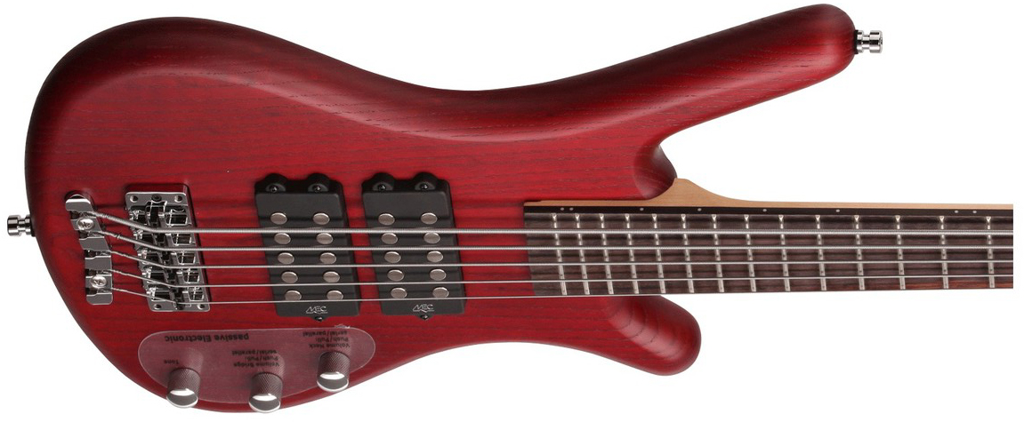 Warwick Corvette $$ 5c Rockbass Active Wen - Burgundy Red Trans. Satin - Basse Électrique Solid Body - Variation 2