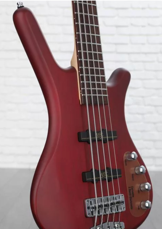 Warwick Corvette Basic 5c Rockbass Active Wen - Burgundy Red Trans. Satin - Basse Électrique Solid Body - Variation 2