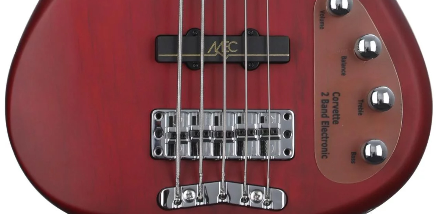 Warwick Corvette Basic 5c Rockbass Active Wen - Burgundy Red Trans. Satin - Basse Électrique Solid Body - Variation 4