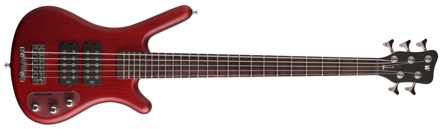 Warwick Corvette $$ 5c Rockbass Active Wen - Burgundy Red Trans. Satin - Basse Électrique Solid Body - Main picture