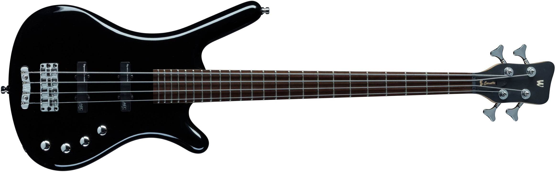 Warwick Corvette Basic 4c Rockbass Active Wen - Solid Black - Basse Électrique Solid Body - Main picture