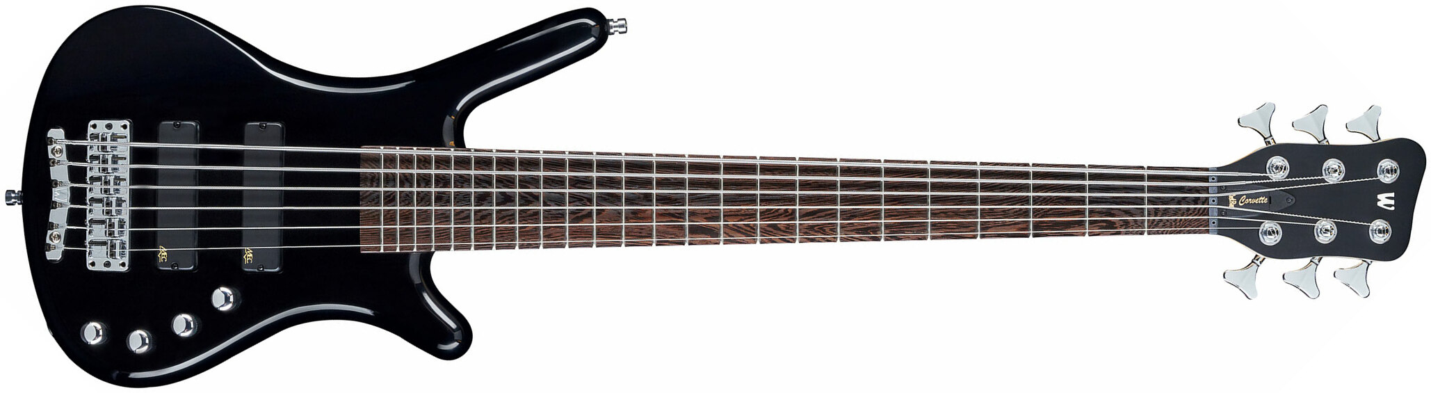 Warwick Corvette Basic 6c Rockbass Active Wen - Solid Black - Basse Électrique Solid Body - Main picture