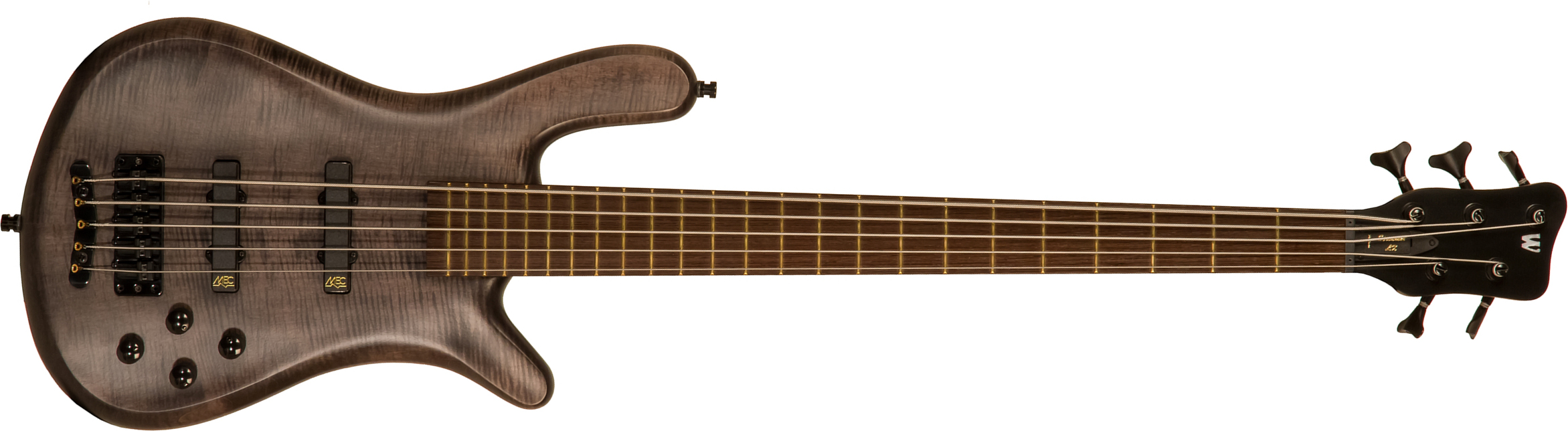 Warwick Streamer Lx5 Pro Gps 5c Active Wen - Maple Nirvana Black Satin - Basse Électrique Solid Body - Main picture