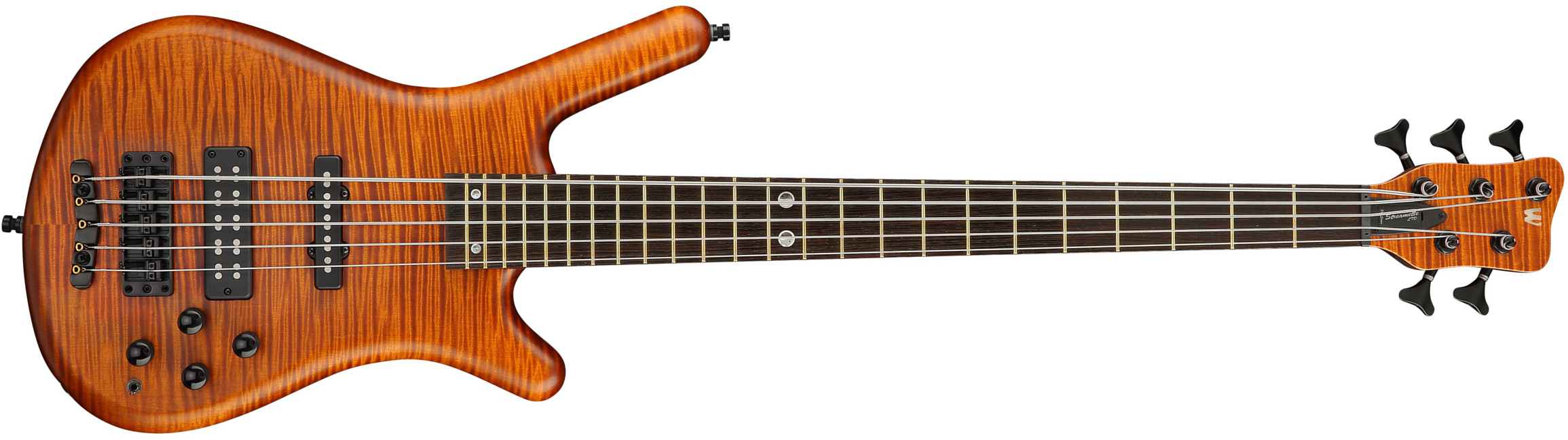 Warwick Streamette 5c Pro Gps Ltd Active Wen - Special Amber Transparent Satin - Basse Électrique Solid Body - Main picture