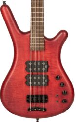 Basse électrique solid body Warwick PRO GPS Corvette $$ 4-String Maple Top Ltd - Burgundy red transparent satin