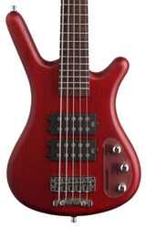 Rockbass Corvette $$ 5-String - burgundy red trans. satin