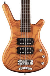 Basse électrique solid body Warwick Rockbass Corvette $$ 5-String - Honey violin trans. satin