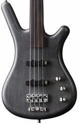 Basse électrique solid body Warwick PRO GPS Corvette Ash 4-String Fretless - Nirvana black satin