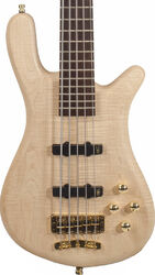 Basse électrique solid body Warwick GPS Streamer LX 5 +Bag - Natural satin