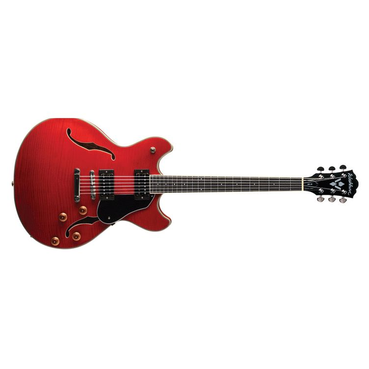 Washburn Hb30wr Hollowbody Hh Ht Rw - Wine Red - Guitare Électrique 1/2 Caisse - Variation 1