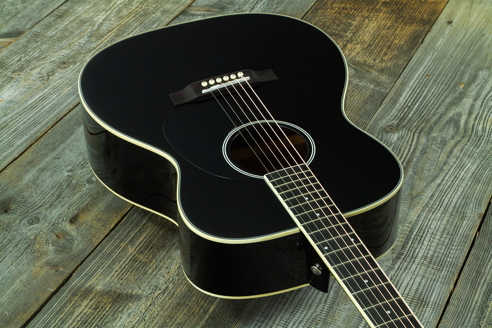 Wesland Om300-bk Om Epicea Acajou Rw - Black - Guitare Folk - Variation 2