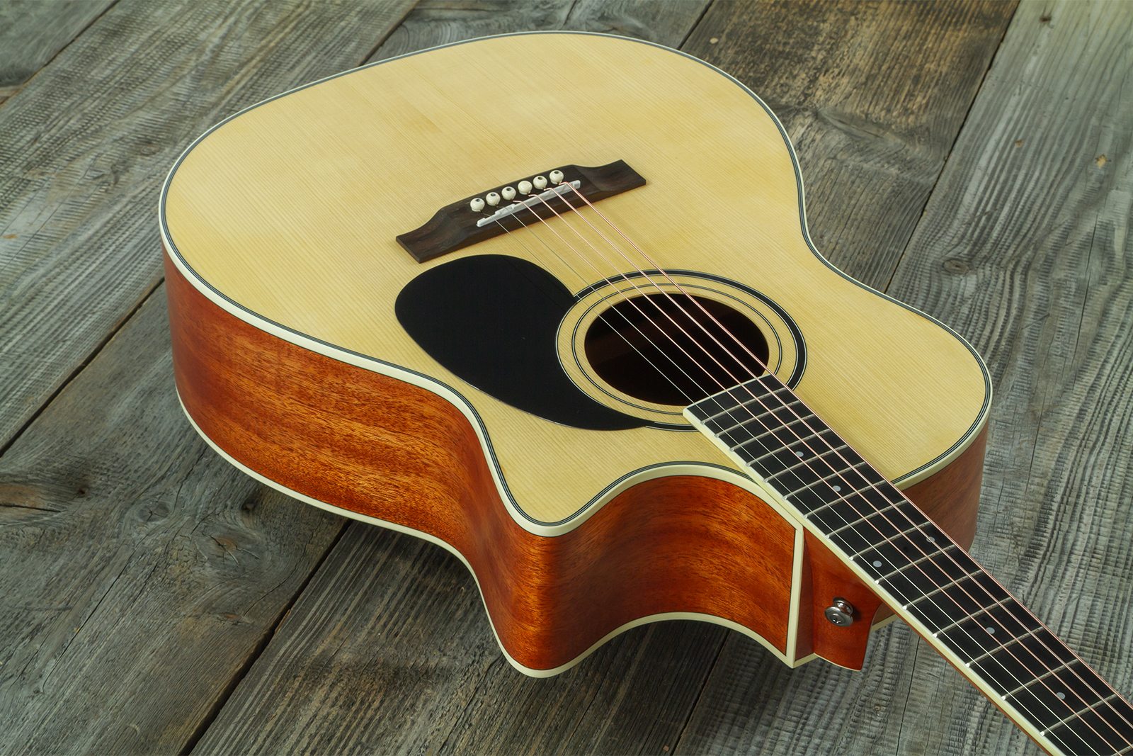 Wesland Om300-ce-nat Orchestra Cw Epicea Acajou Tec - Natural - Guitare Folk - Variation 4