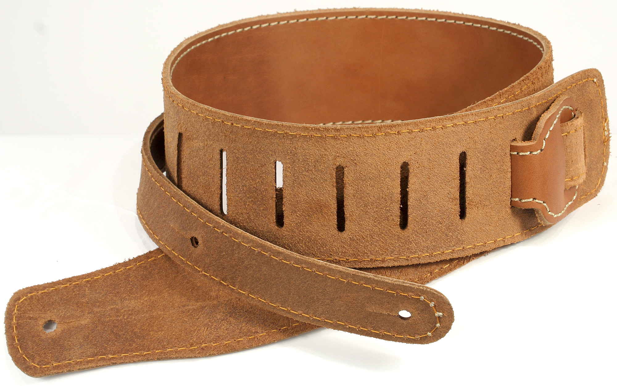 X-tone Xg 3150 Classic Leather Guitar Strap Cuir 6.5cm Brownstone Caramel - Sangle Courroie - Variation 1