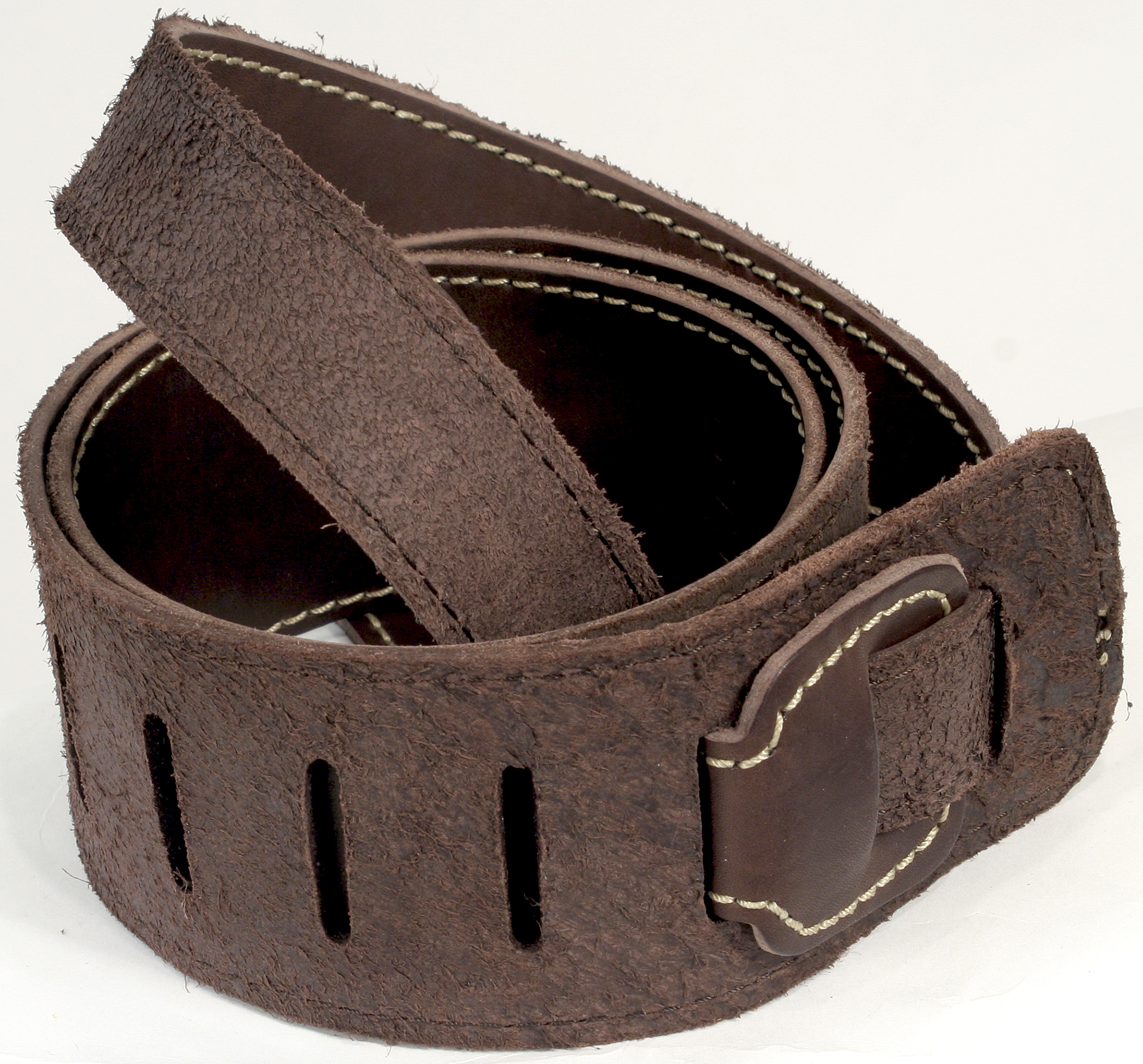 X-tone Xg 3152 Classic Leather Guitar Strap Cuir 6.5cm Dark Brown - Sangle Courroie - Variation 2